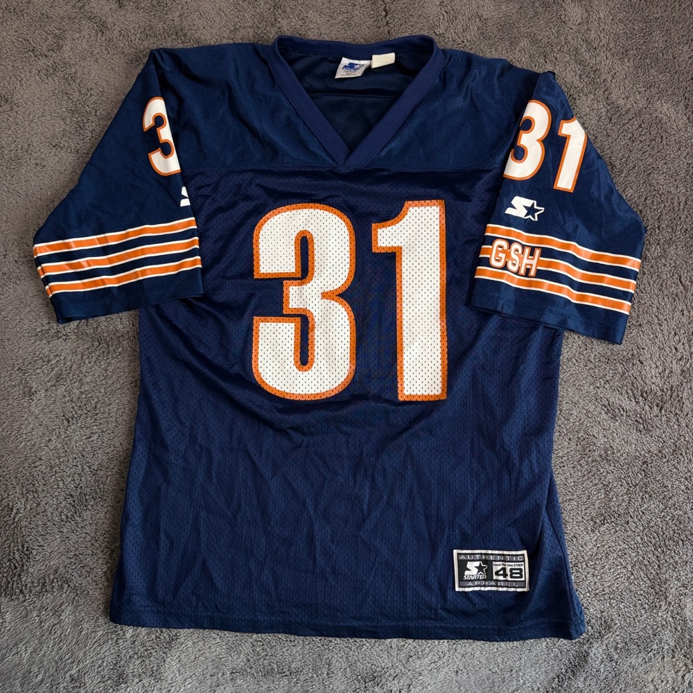 Starter Chicago Bears Jersey Mens 48 L Navy Excellent Rashaan Salaam 31 1997 GSH